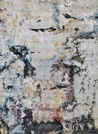 Transitional/Traditional Grey/Silver Wool Area Rug: Mafi Signature Modi MDC-1021 (Hand-Knotted Area Rug)