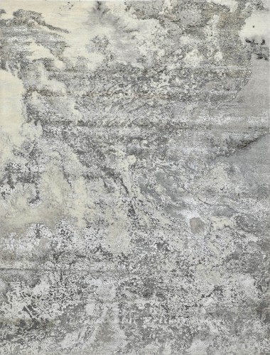 Transitional/Modern Grey/Silver Wool Area Rug: Mafi Signature Modi MDC-1055 (Hand-Knotted Area Rug)