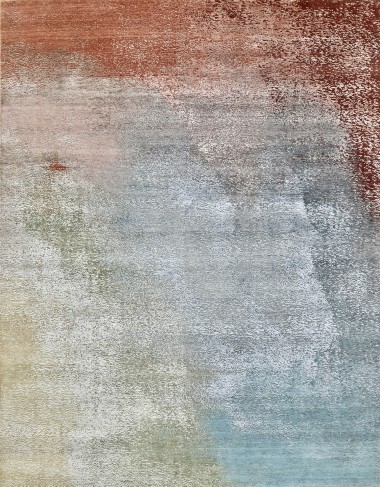 Transitional/Modern Grey/Silver Wool Area Rug: Mafi Signature Modi MDC-1256 (Hand-Knotted Area Rug)