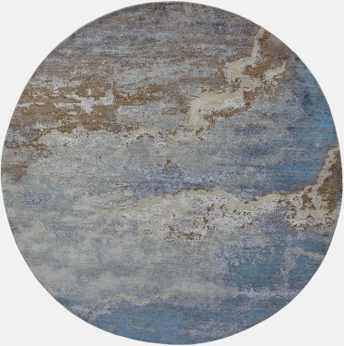 Transitional/Modern Grey/Silver Wool Area Rug: Mafi Signature Modi MDC-1384 (Hand-Knotted Area Rug)