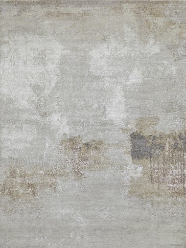 Modern Ivory/White Wool Area Rug: Mafi Signature Hudson MDC-1491 (Hand-Knotted Area Rug)