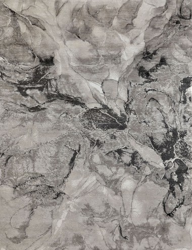 Modern Grey/Silver Wool Area Rug: Mafi Signature Hudson MDC-1499 (Hand-Knotted Area Rug)