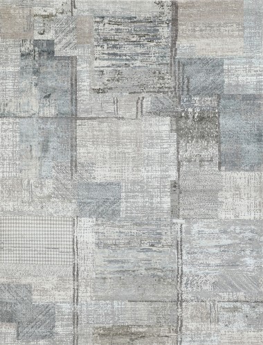 Transitional/Modern Grey/Silver Wool Area Rug: Mafi Signature Modi MDC-1511 (Hand-Knotted Area Rug)