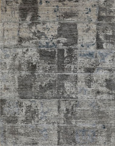 Transitional/Modern Grey/Silver Wool Area Rug: Mafi Signature Modi MDC-792 (Hand-Knotted Area Rug)