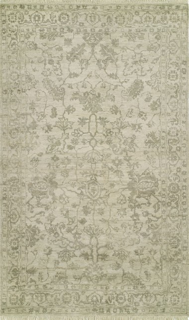 Traditional Beige/Tan Wool Area Rug: Regal Mosaic Garden 1813381: Beige/Beige (Hand-Knotted Area Rug)