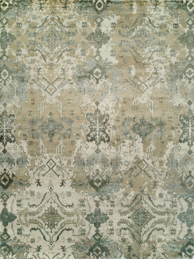 Traditional Beige/Tan Wool Area Rug: Regal Moses Lake 1813161: Linen (Hand-Knotted Area Rug)