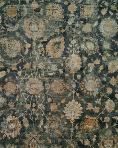 Traditional Blue/Navy Wool Area Rug: Regal Moses Lake 1813461: Indigo (Hand-Knotted Area Rug)