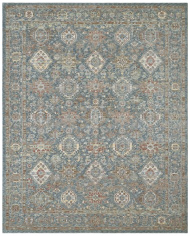 Traditional Blue/Navy Area Rug: Regal Maison Quartz 1813479: Denim/Denim (Power-Loomed Area Rug)