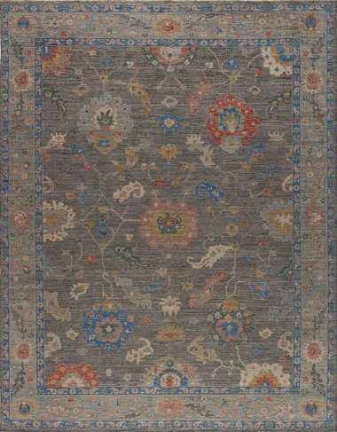 Silk Road | Majoca | 1913601: Grey/Light Grey area rug Traditional Grey Wool Area Rug: Silk Road Majoca 1913601 (Handmade Area Rug)
