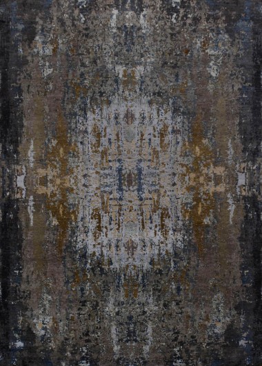 Transitional/Modern Yellow/Gold Wool Area Rug: Mafi Signature Cosmos MDC-401 (Hand-Knotted Area Rug)