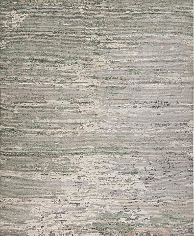 Silk Road | Mist | 191319: Natural/Green area rug Modern/Transitional Natural Wool Area Rug: Silk Road Mist 191319 (Hand-Knotted Area Rug)