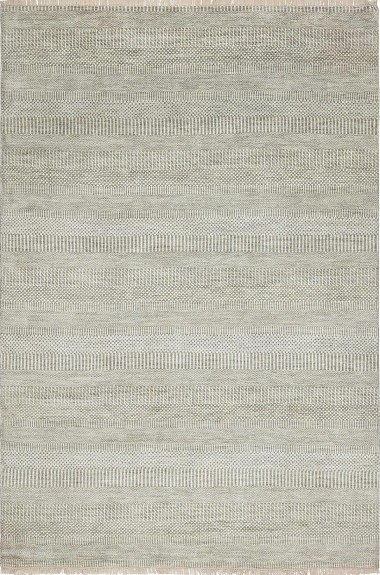 Modern/Transitional Light Mocha Wool Area Rug: Silk Road Mount Tahoma 1913401 (Hand-Knotted Area Rug)