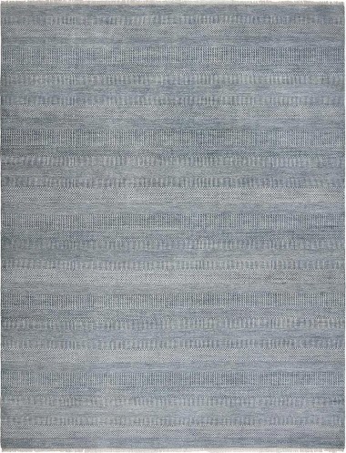 Modern/Transitional Light Blue Wool Area Rug: Silk Road Mount Tahoma 1913501 (Hand-Knotted Area Rug)