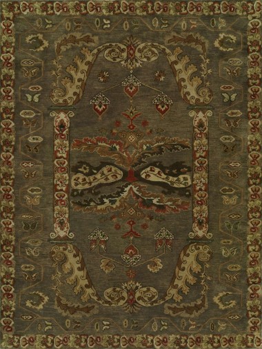 Regal | Near Mosaic | 1814660: Grey area rug Transitional Grey/Silver Wool Area Rug: Regal Near Mosaic 1814660: Grey (Hand-Tufted Area Rug)