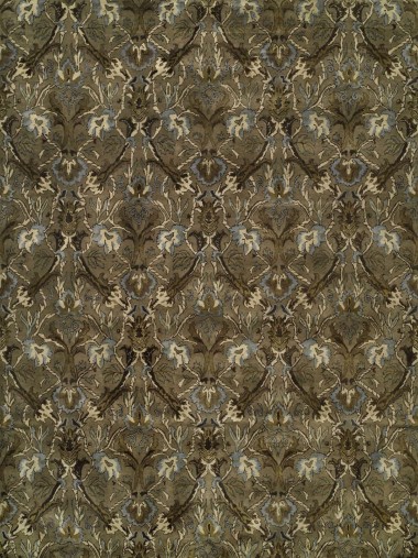 Transitional Brown Wool Area Rug: Regal Near Mosaic 1814070: Brown (Hand-Tufted Area Rug)