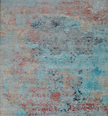 Traditional/Transitional Blue/Navy Wool Area Rug: Mafi Signature Gelato NM-6009 (Hand-Knotted Area Rug)