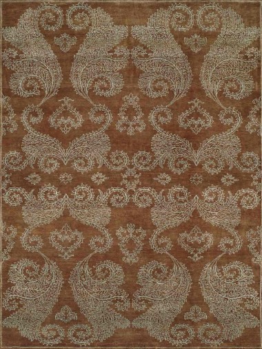 Traditional Brown Wool Area Rug: Regal Nouveau Riche 1814339: Brown (Hand-Knotted Area Rug)