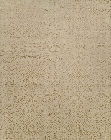 Transitional/Modern Yellow/Gold Wool Area Rug: Regal New Star 1819155: Gold (Handmade Area Rug)