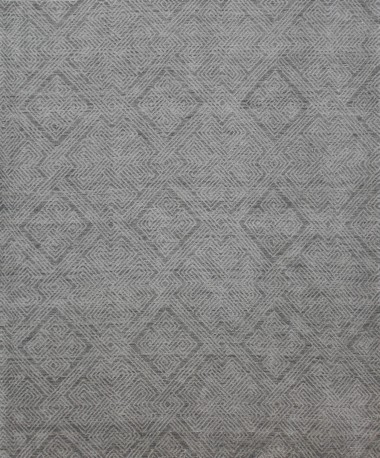 Transitional/Modern Grey/Silver Wool Area Rug: Regal New Star 1819555: Grey (Handmade Area Rug)