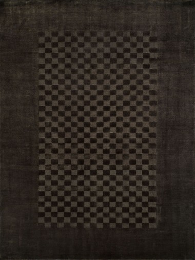 Modern Charcoal/Black Wool Area Rug: Regal New Vogue 1814426: Charcoal (Handmade Area Rug)