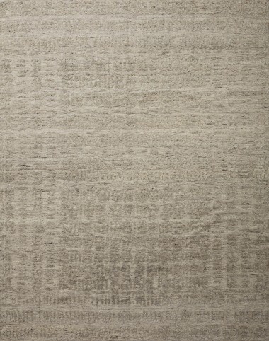 Traditional/Bohemian White/Ivory Wool Area Rug: Allure Natural Ombre 11410 (Hand-Knotted Area Rug)