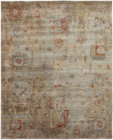 Traditional/Transitional Beige/Tan Wool Area Rug: Regal Oballa 1815680: Vintage Earth (Hand-Knotted Area Rug)