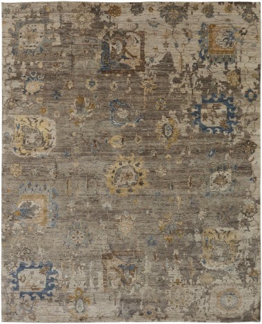 Traditional/Transitional Brown Wool Area Rug: Regal Oballa 1815980: Heather Brown (Hand-Knotted Area Rug)