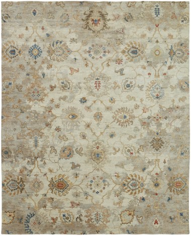 Traditional/Transitional Beige/Tan Wool Area Rug: Regal Oballa 1815290: Parchment (Hand-Knotted Area Rug)