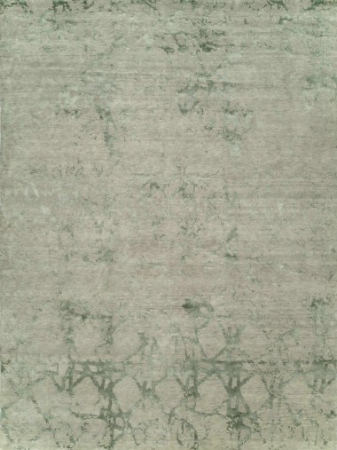 Modern Grey/Silver Wool Area Rug: Regal Oracle 1815767: Grey (Hand-Knotted Area Rug)