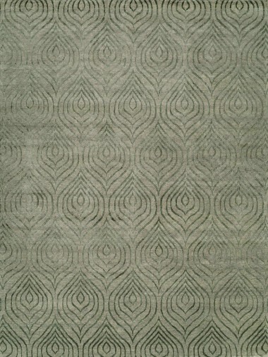 Modern Grey/Silver Wool Area Rug: Regal Oracle 1815177: Slate (Hand-Knotted Area Rug)