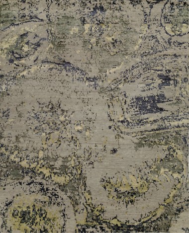 Modern Grey/Silver Wool Area Rug: Regal Oracle 1815677: Grey Marble/Taupe (Hand-Knotted Area Rug)
