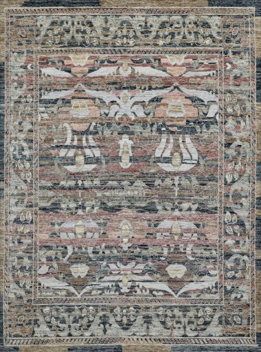 Traditional Charcoal/Black Wool Area Rug: Mafi Signature Modern Oushak OSE-211 (Hand-Knotted Area Rug)