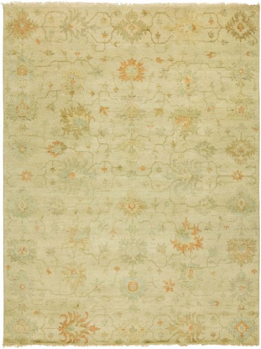 Traditional Yellow/Gold Wool Area Rug: Regal Old Urban 1815864: Vintage Parchment (Hand-Knotted Area Rug)