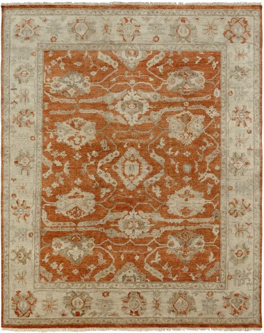 Traditional Orange/Rust Wool Area Rug: Regal Old Urban 1815174: Spice/Linen (Hand-Knotted Area Rug)