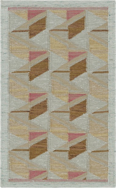 Modern/Bohemian Multi Wool Area Rug: Oslo Skönhet Blomma Beauty Flower 151902: Multi (Hand-Knotted Area Rug)