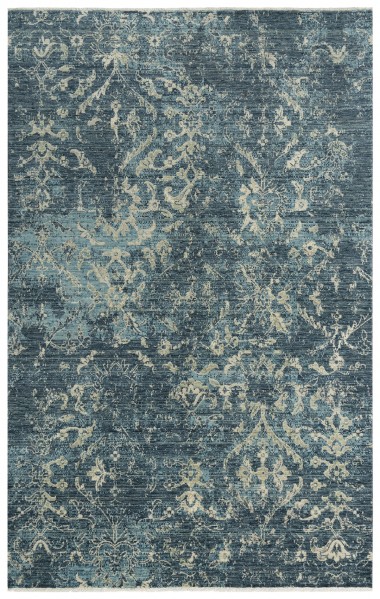Transitional Blue Wool Area Rug: Bainbridge Pointe Noire 216801: Blue/Grey (Luxe-Weave Construction Area Rug)