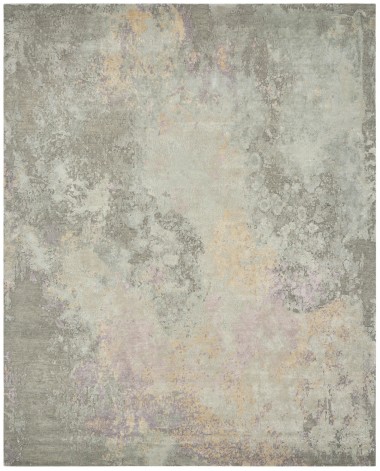 Modern/Transitional Grey/Silver Wool Area Rug: Regal Pacific View 1816369: Grey/Pastel (Hand-Knotted Area Rug)