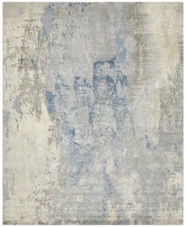 Modern/Transitional Blue/Navy Wool Area Rug: Regal Pacific View 1816569: Blue/Grey (Hand-Knotted Area Rug)