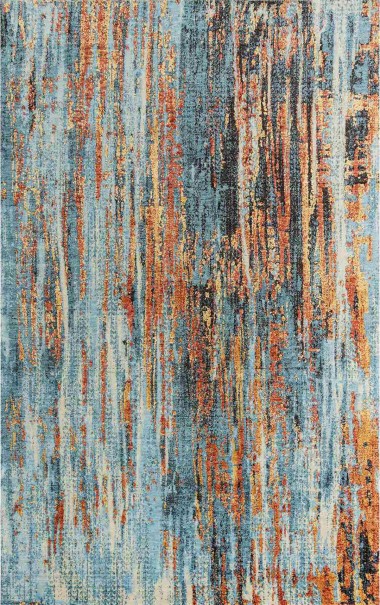 Bainbridge | Prestige Manor | 216301: Blue area rug Modern Blue Wool Area Rug: Bainbridge Prestige Manor 216301: Blue (Luxe-Weave Construction Area Rug)