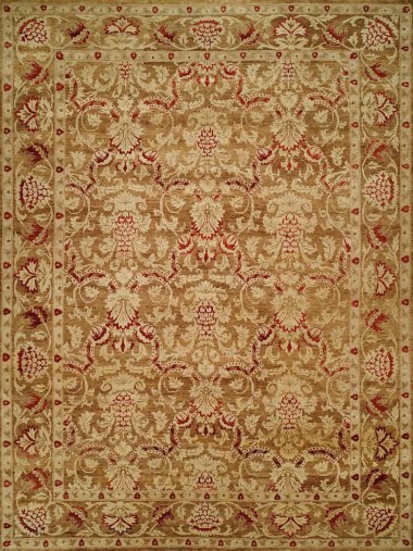 Traditional Brown Wool Area Rug: Regal Reflection 1818168: Brown (Hand-Knotted Area Rug)