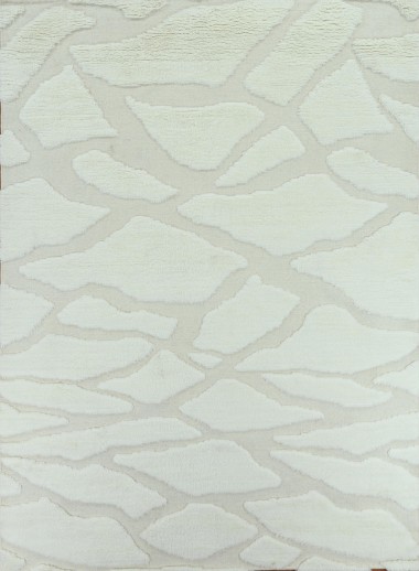 Mafi Signature | Rafat | RF-1004: Ivory/Ivory area rug Bohemian/Shag Ivory/White Wool Area Rug: Mafi Signature Rafat RF-1004 (Hand-Knotted Area Rug)