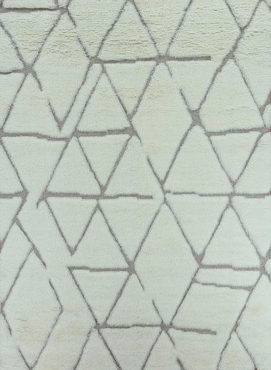 Bohemian/Shag Ivory/White Wool Area Rug: Mafi Signature Rafat RF-1013 (Hand-Knotted Area Rug)