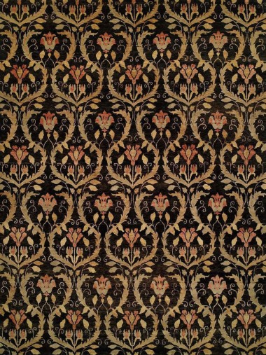Transitional Charcoal/Black Wool Area Rug: Regal Regal Marquis 1818237: Black (Hand-Knotted Area Rug)