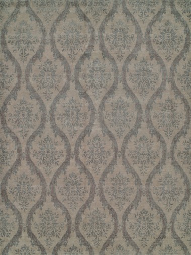 Transitional Beige/Tan Wool Area Rug: Regal Regal Marquis 1818147: Beige/Lavender (Hand-Knotted Area Rug)