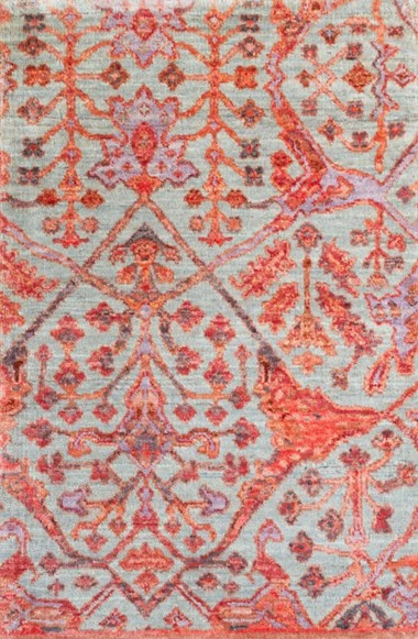 Antiquity | Renaissance Charm | 1139604: Teal/Red area rug Traditional Blue/Navy Wool Area Rug: Antiquity Renaissance Charm 1139604: Teal/Red (Hand-Knotted Area Rug)
