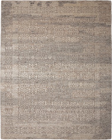 Traditional/Transitional Beige/Tan Wool Area Rug: Jakarta Riley 1018321 (Hand-Knotted Area Rug)