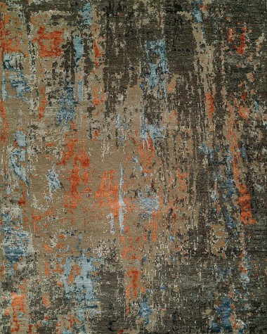 Modern/Transitional Grey Wool Area Rug: Silk Road Roslyn 19189241 (Hand-Knotted Area Rug)