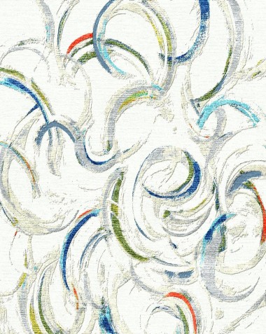 Modern/Transitional Multi Wool Area Rug: Third and Wall Lisa Ridgers Round We Go URID-1062 (Hand-Knotted Area Rug)