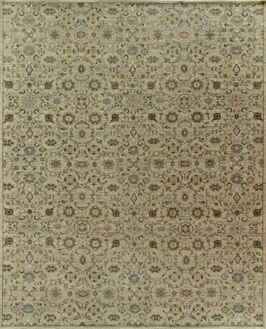 Mafi Signature | Samarkand | SA-01: Beige area rug Traditional Beige/Tan Wool Area Rug: Mafi Signature Samarkand SA-01 (Hand-Knotted Area Rug)