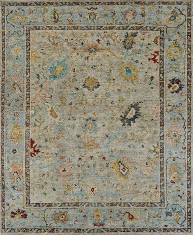 Traditional Beige/Tan Wool Area Rug: Mafi Signature Saga SG-1032 (Hand-Knotted Area Rug)
